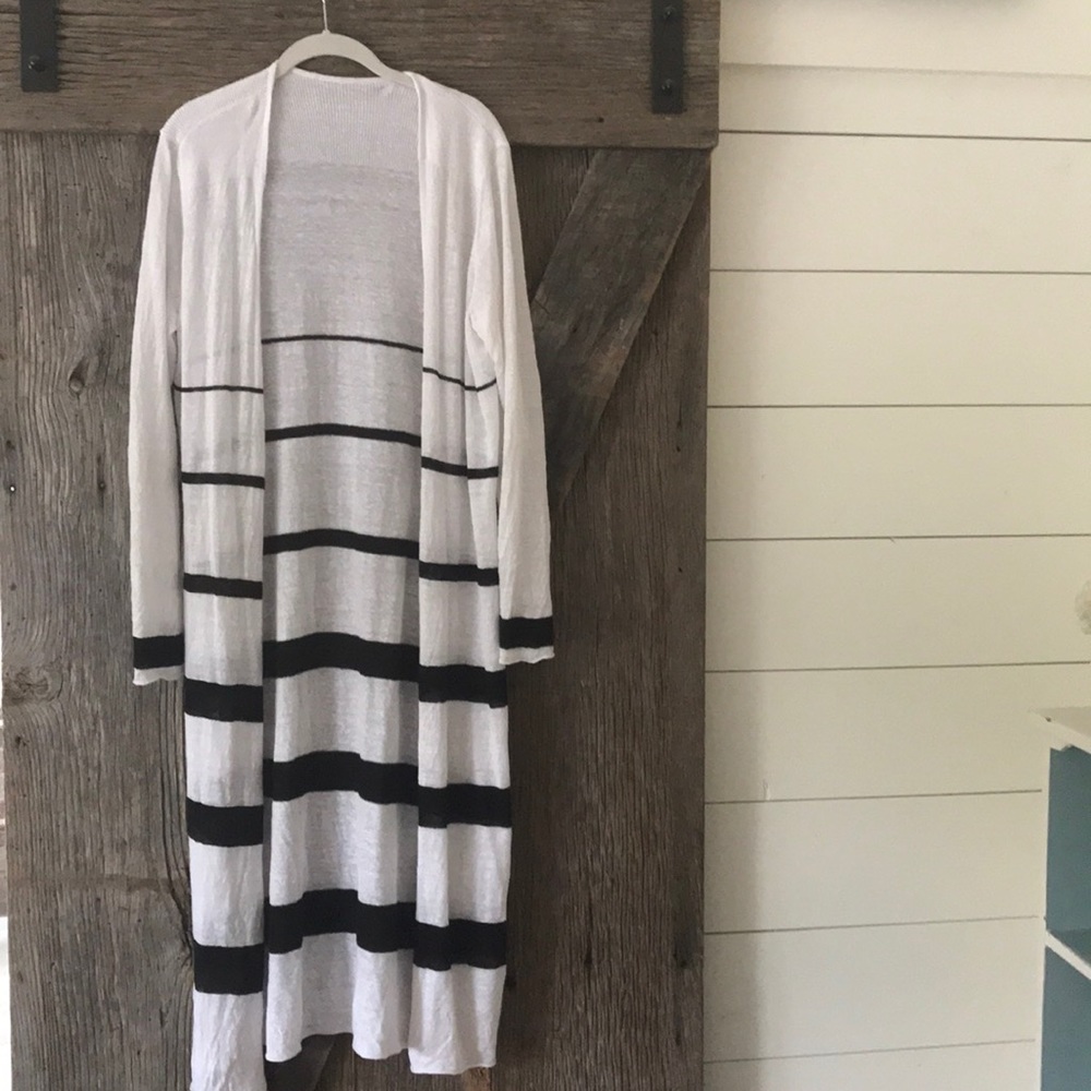 Black and white striped sweater